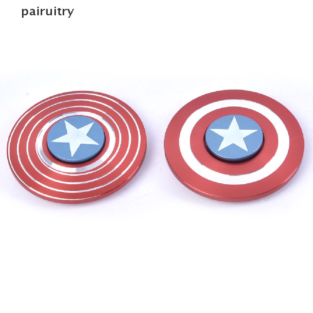 Prt Fidget Spinner Gyro Bahan Alloy Model Perisai Captain America PRT