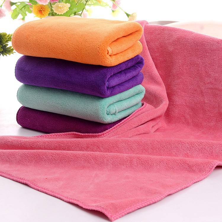 DISKON!! Handuk microfiber Polos gramasi kembang 70 x 140 /Handuk Mandi Lembut Daya Serap Air Tinggi