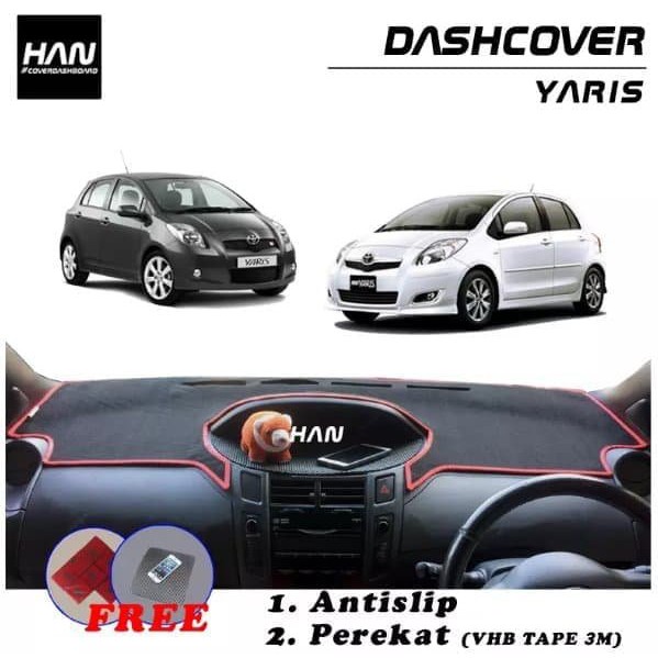 Cover Pelindung Dashboard Toyota YARIS LAMA / YARIS BAKPAO Tahun 2006 - 2013 Karpet Interior Mobil