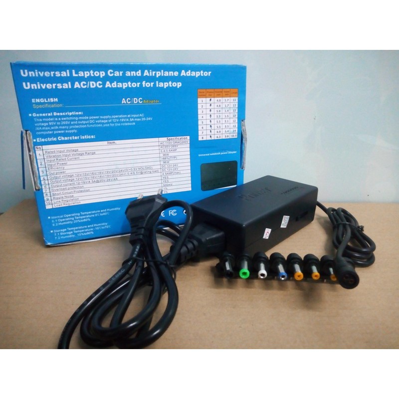 [garansi 1 tahun] Power Adaptor Charger Laptop / Notebook / Charger Universal 96W 12-24Volt