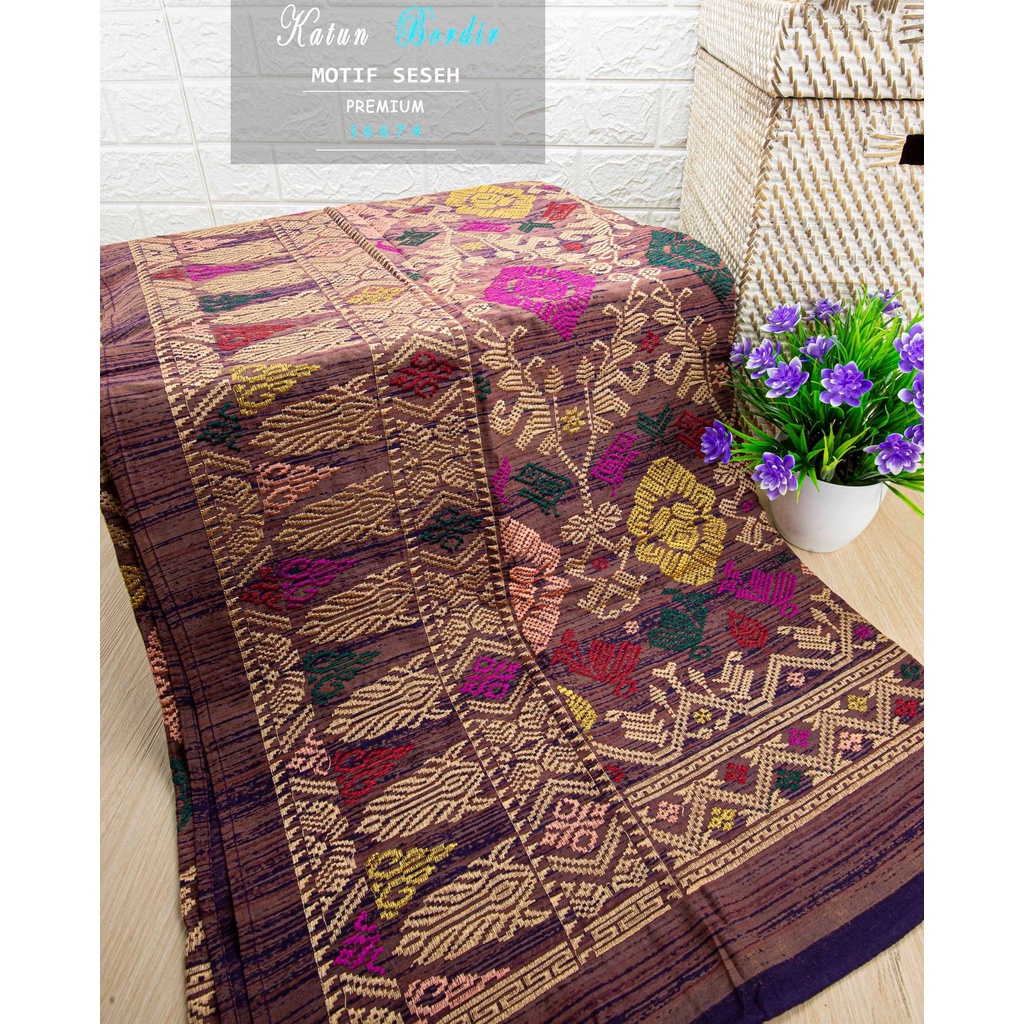 KAMEN LEMBARAN KATUN ENDEK SESEH FULL BORDIR