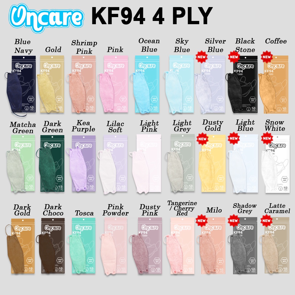 Masker KF94 4ply Tebal ONCARE WARNA PREMIUM Korea isi 10 pcs Disposable Mask