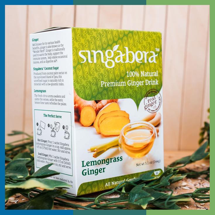 

Singabera Premium Ginger Drink Lemongrass 12 Sachet