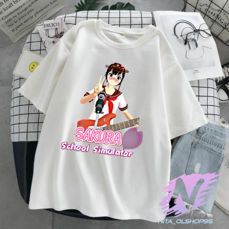 kaos anak sakura school simulator baju sakura school simutalor main gitar