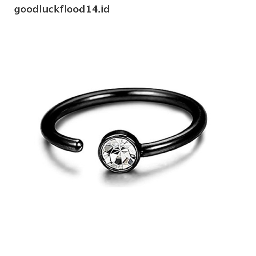 [OOID] 1pc Fashion Steel Nostril Nose Hoop For Women Stud Ring Clip on Fake Piercing ID