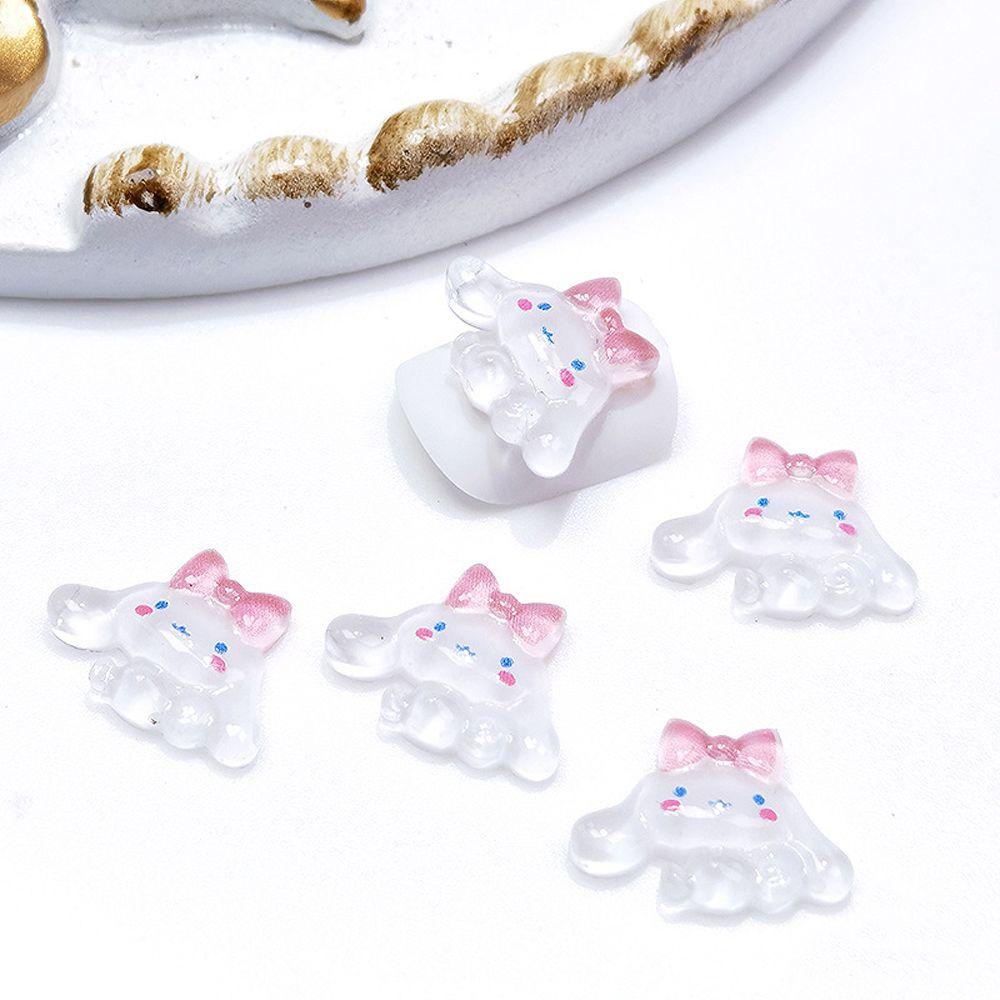 Agustina DIY Dekorasi Nail Art Indah Kuromi Kartun Pikachu Hewan Flatback decor HelloKitty Bear AB Kristal Perhiasan Kuku