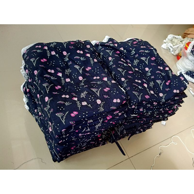 mukena rayon jumbo rayon printing free tas kerut kening