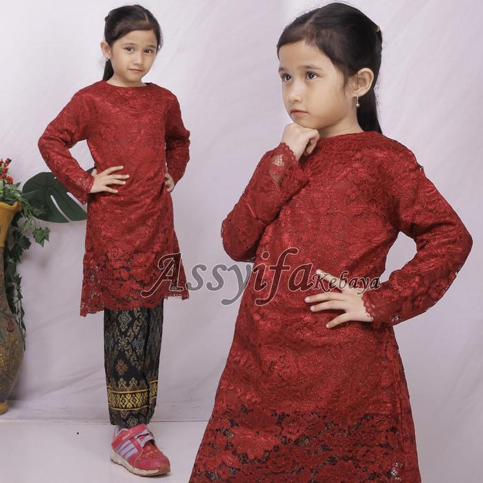 Kebaya Dian Stelan Kebaya Kartini & Rok Batik Panjang Anak-Anak