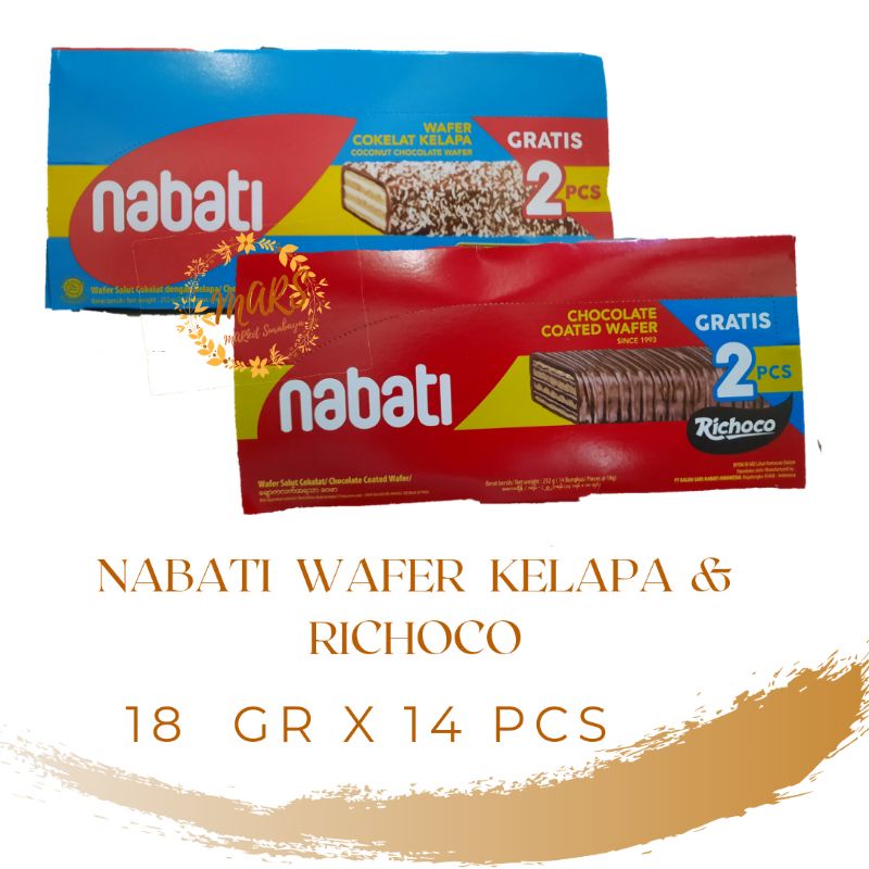 Nabati Wafer Salut Cokelat Kelapa/Cokelat