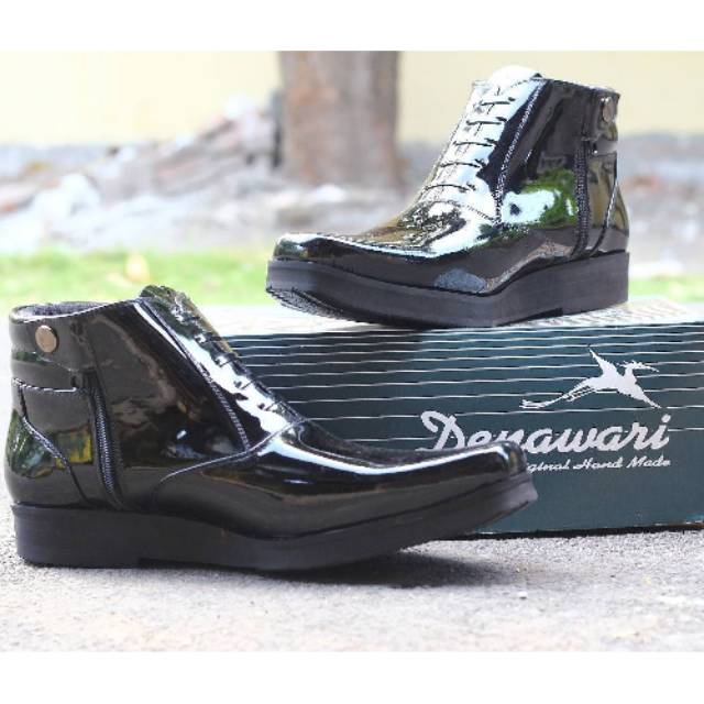 Sepatu pdh tinggi flat pria