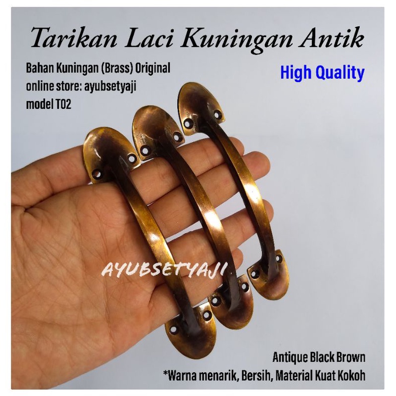 Handle Pintu Lemari Kuningan T02 Tarikan Laci Kuningan antik knob laci hendel jendela handle laci me