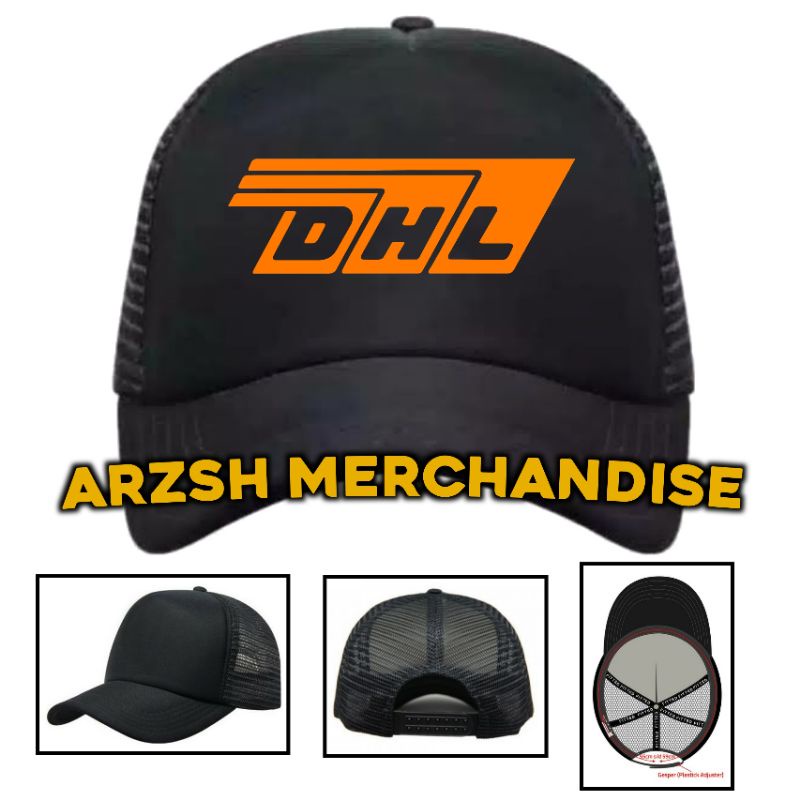 Topi DHL Express - Topi Trucker Jaring DHL Express