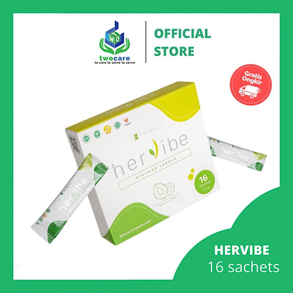 Herwell HER WELL Hervibe HER VIBE 16 sachet - Minuman Fiber Herbal Detox Penurun Berat Badan