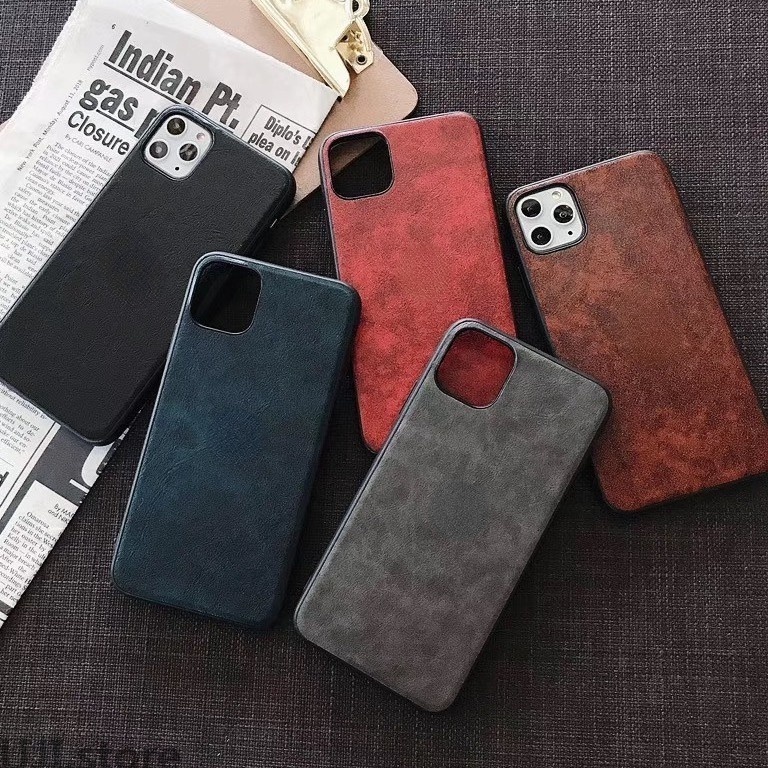 Casing &amp; Covers ip 12 12mini 12 Pro Max Luxury leather PU Phone Case Phone 6 6s 7 8 Plus X XS MAX XR 11 Pro Max Soft TPU Silicone Casing Luxury handmade leather