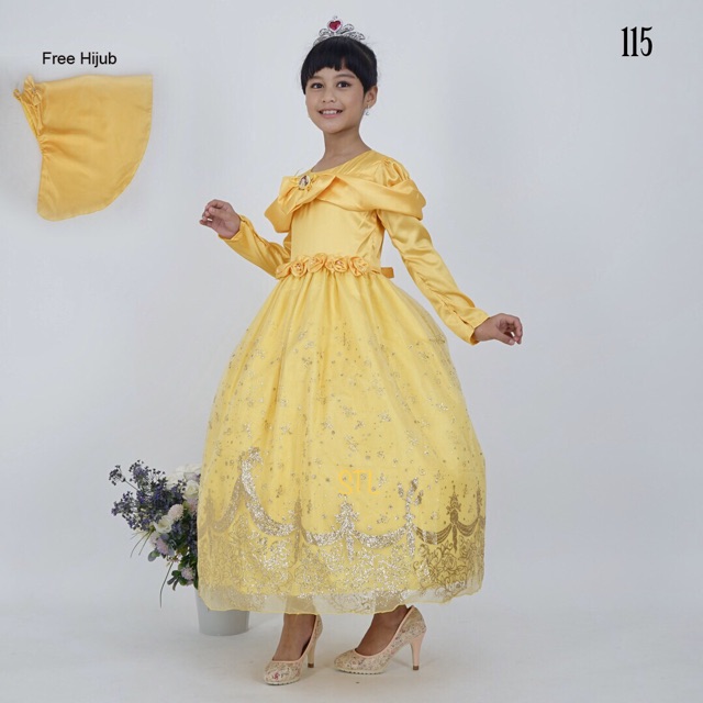 Khloe dress Karakter Belle Beauty and The Beast Satin Organdi Premium 115M