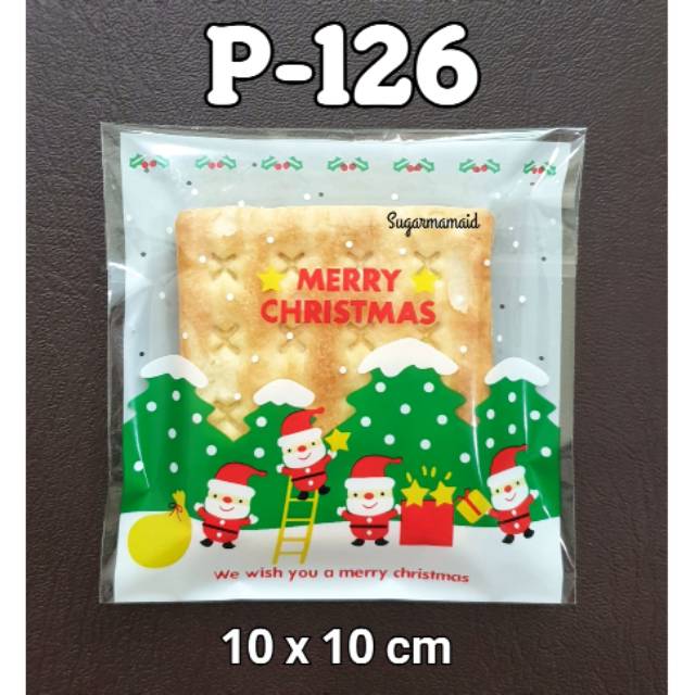 Jual Plastik Kemasan Opp Cookies Kue Snack Natal Kode P Uk X Cm Pak Isi Pcs