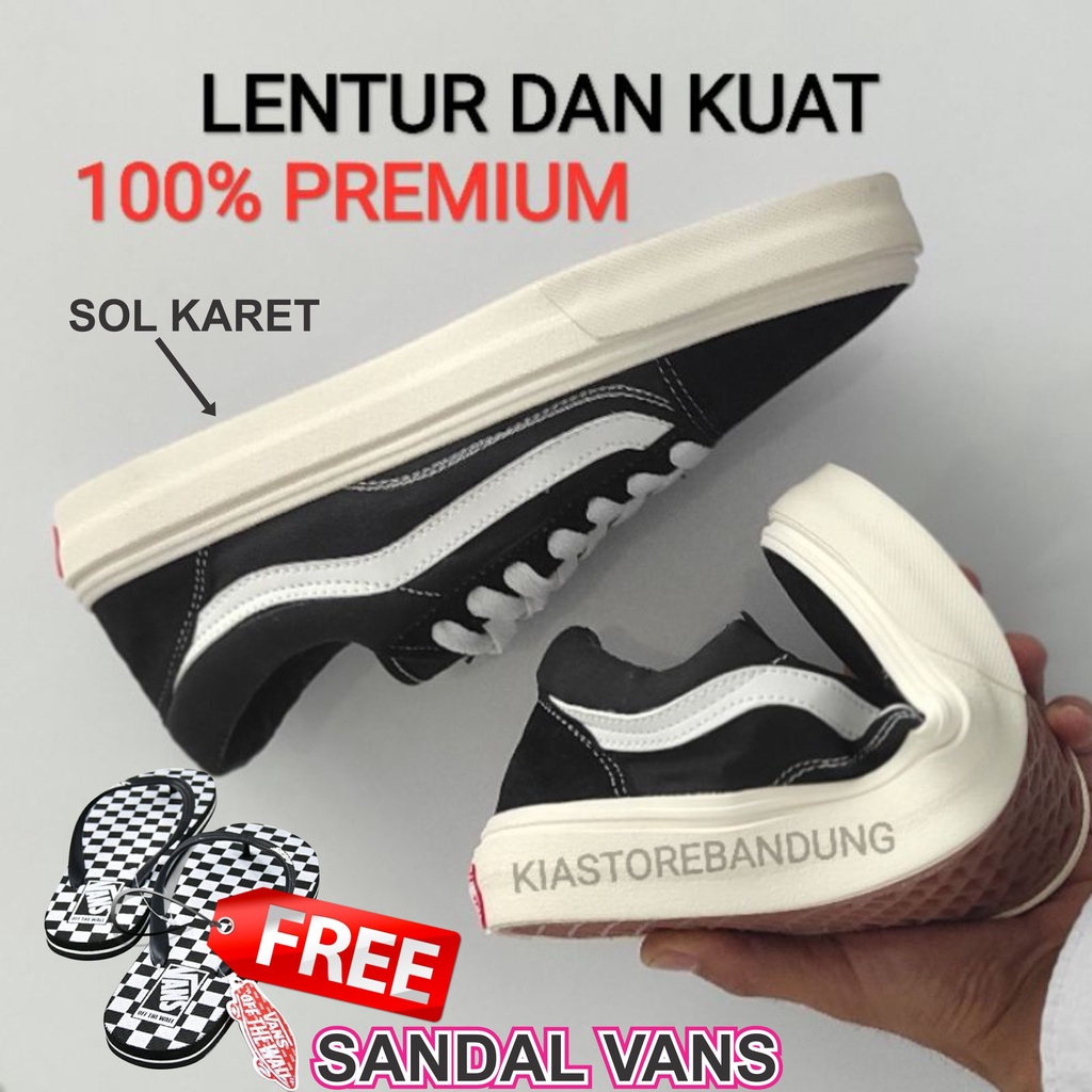 Sepatu Sneakers Kasual Sepatu Sekolah Hitam santai uk 36 - 43