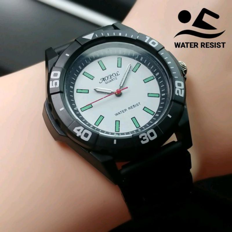 Jam Tangan Wanita Aopol Tahan Air Tali karet