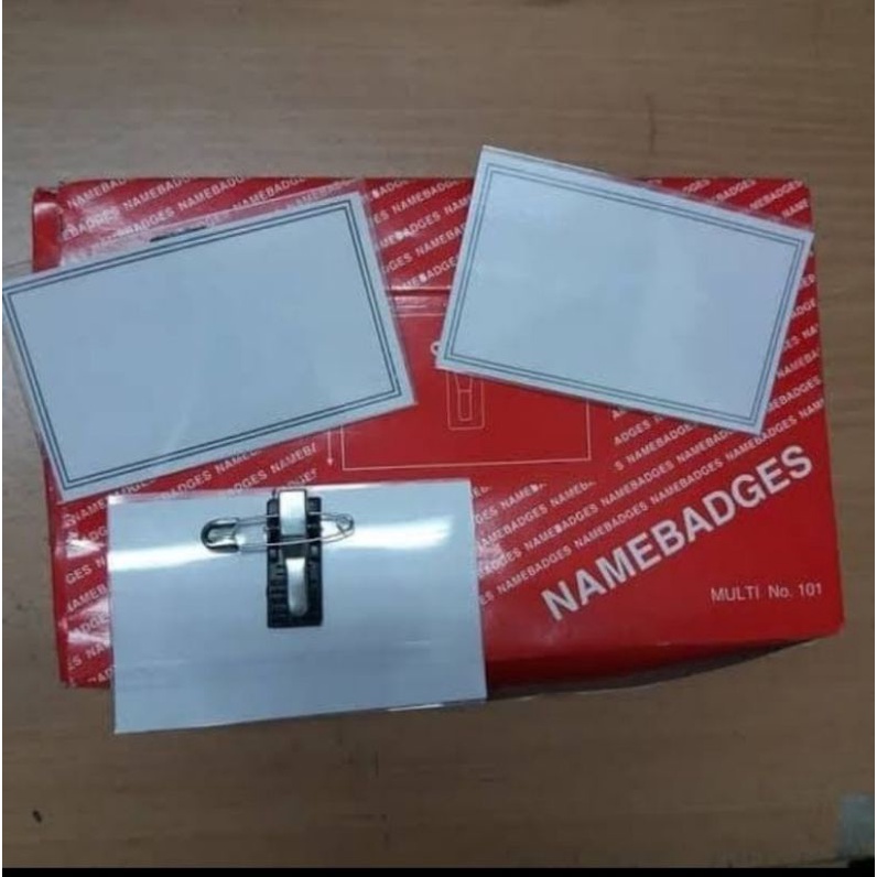 

Name Tag Jepit Saku per pcs uk A1 9cmx6cm