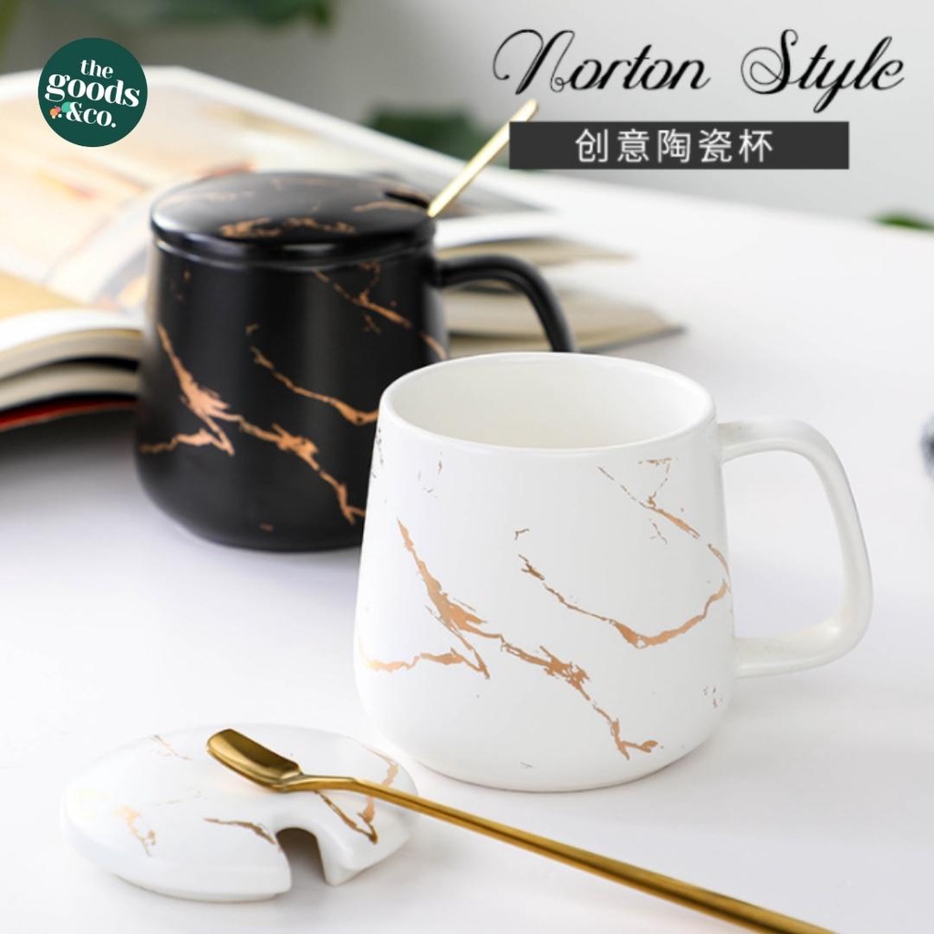 Gelas Couple Marble Mug Set Gift Box Cangkir Couple Mug Set Mr &amp; Mrs