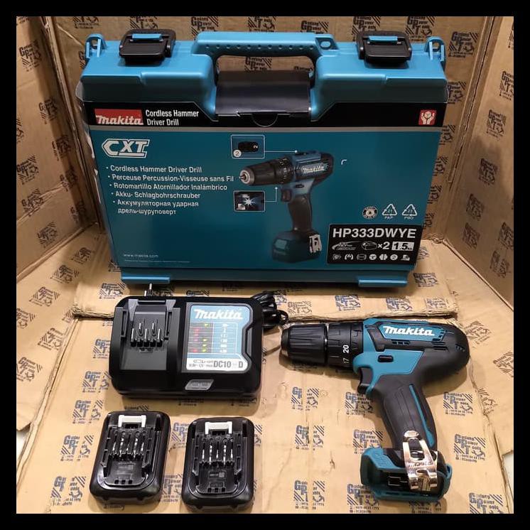 Mesin Bor Baterai Cordless Drill 12V Makita HP333D
