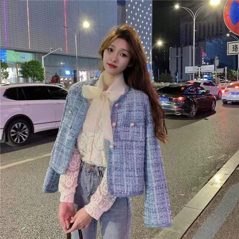 [Premium Import] Woman Korean Style Luxury Tweed Blazer Outer Wool blezer luaran wanita muslimah  im