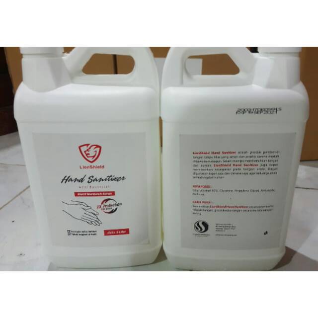 Refill Antiseptic Hand Sanitizer Anti Bacterial Lionshield - 5liter/5000ml