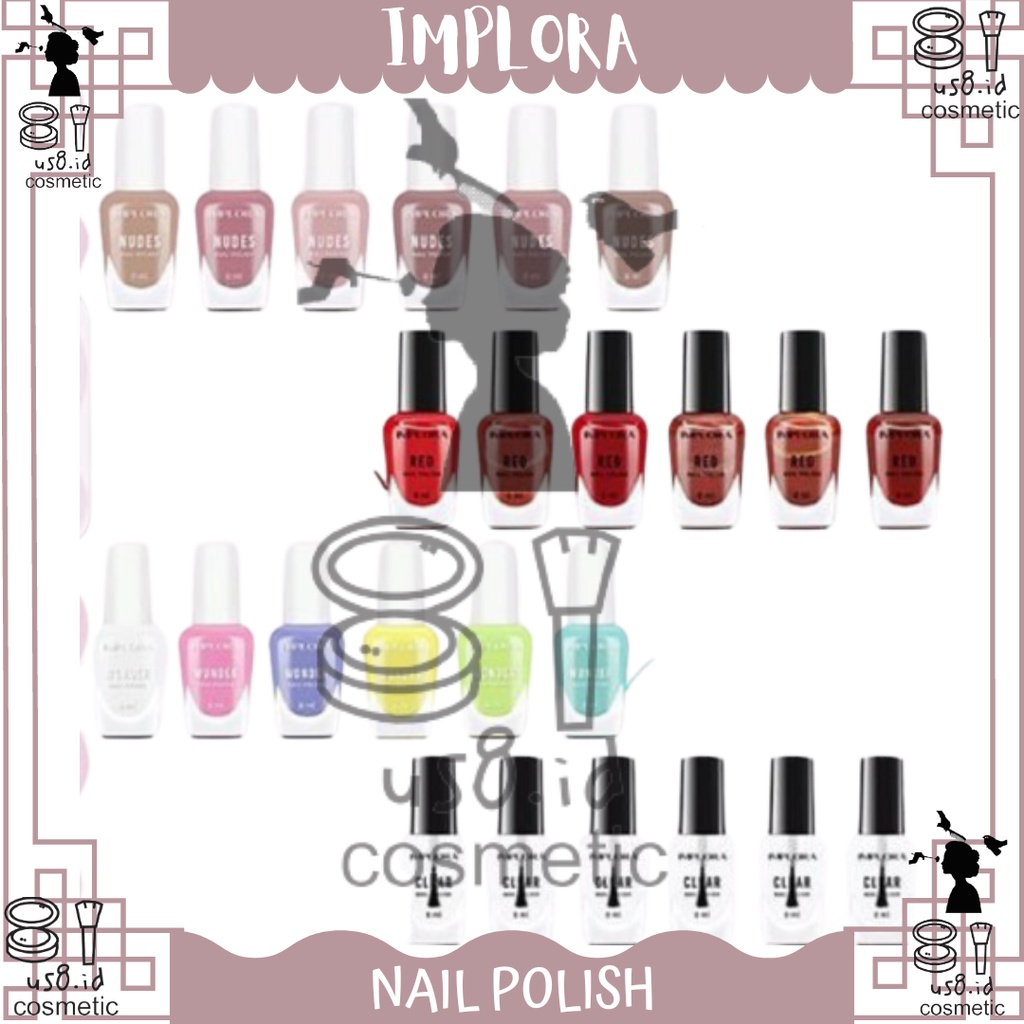 KUTEK - IMPLORA NAIL POLISH NEW - IMPLORA KUTEK WONDER / NUDES / CLEAR / RED (CAT KUKU IMPLORA)