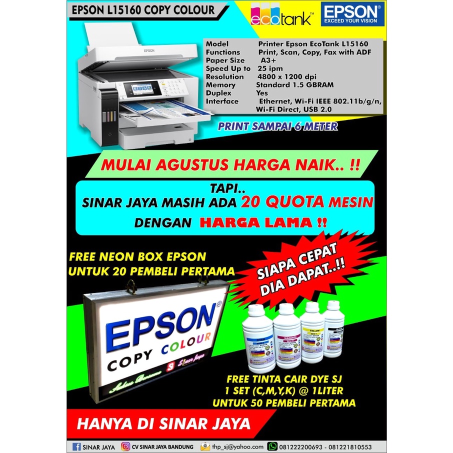 Jual Mesin Epson L15160 Shopee Indonesia 1205