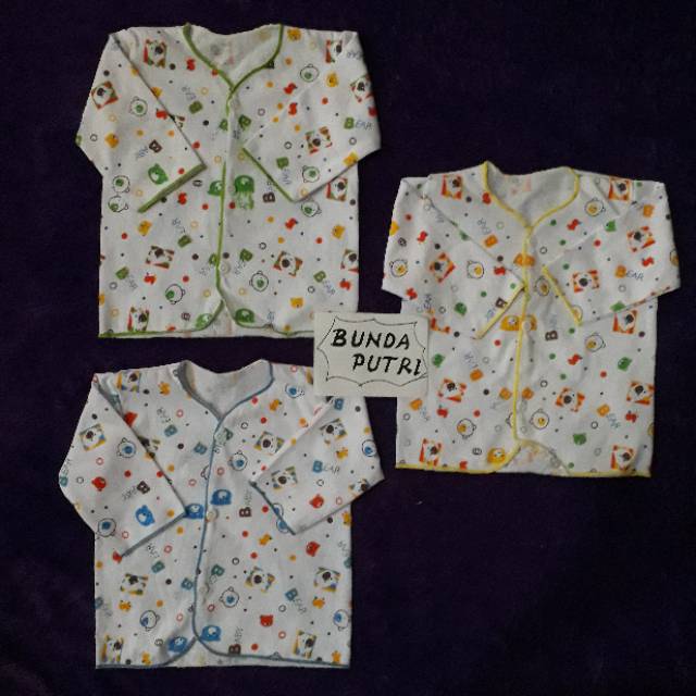 K-TA SNI 3 pcs Atasan Lengan Panjang MOTIF Newborn Shaqueen Katun Kaos Baju Bayi