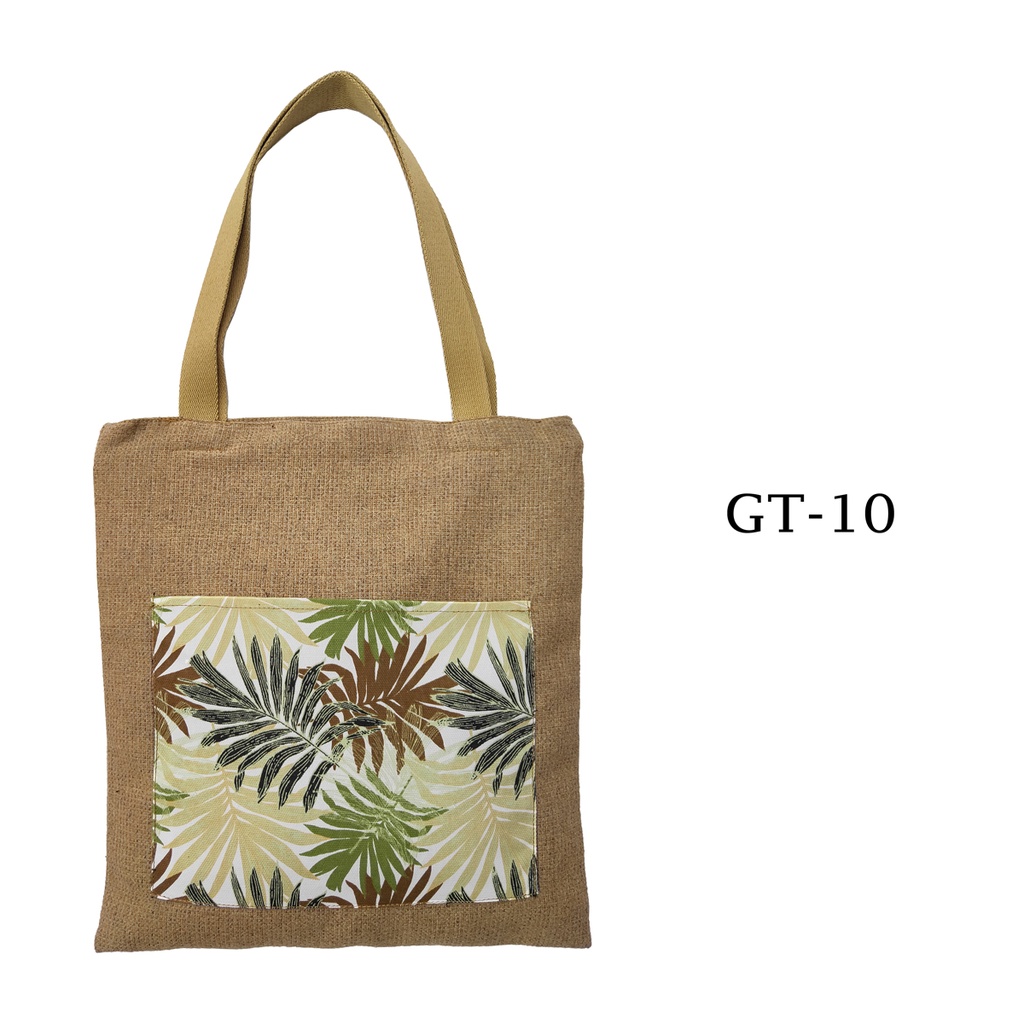 Tote Bag Goni Gail Dengan Kantong Depan Tas Tote 40x34cm Motif GT-10