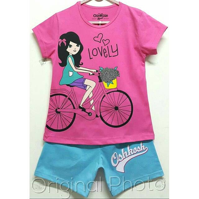 Setelan kaos  anak  Cewek umur  1 2 3 4 5 6 7 8 9 10  tahun  