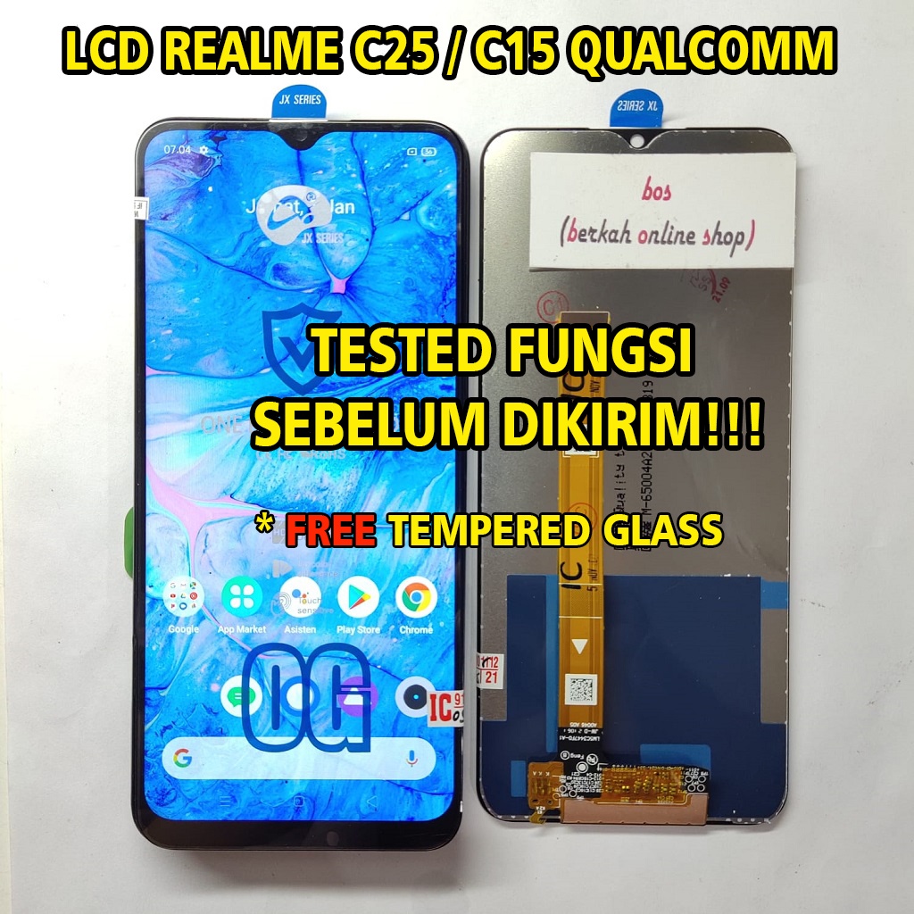 LCD REALME C25 / C11 /  C15 QUALCOMM FULLSET TOUCHSREEN