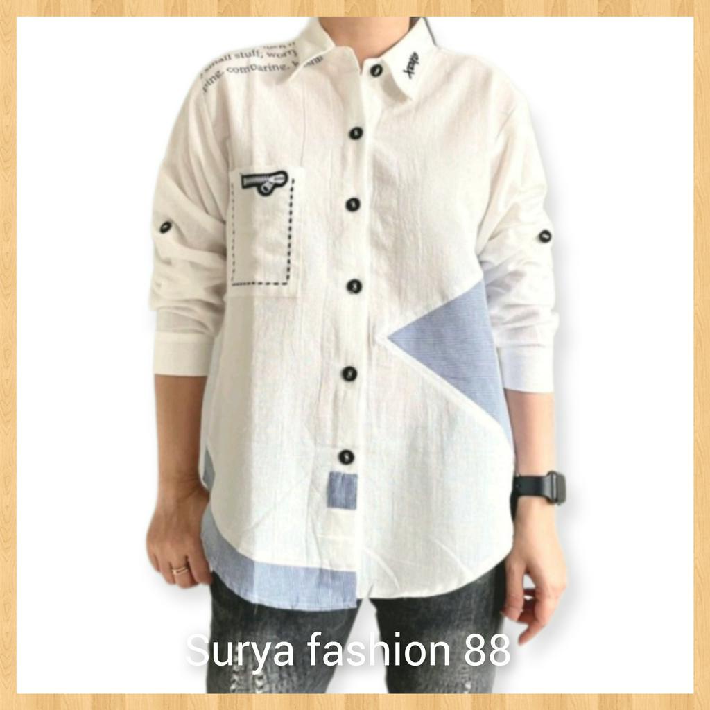 Baju Atasan Kemeja Kekinian Wanita Lubana Terbaru Murah