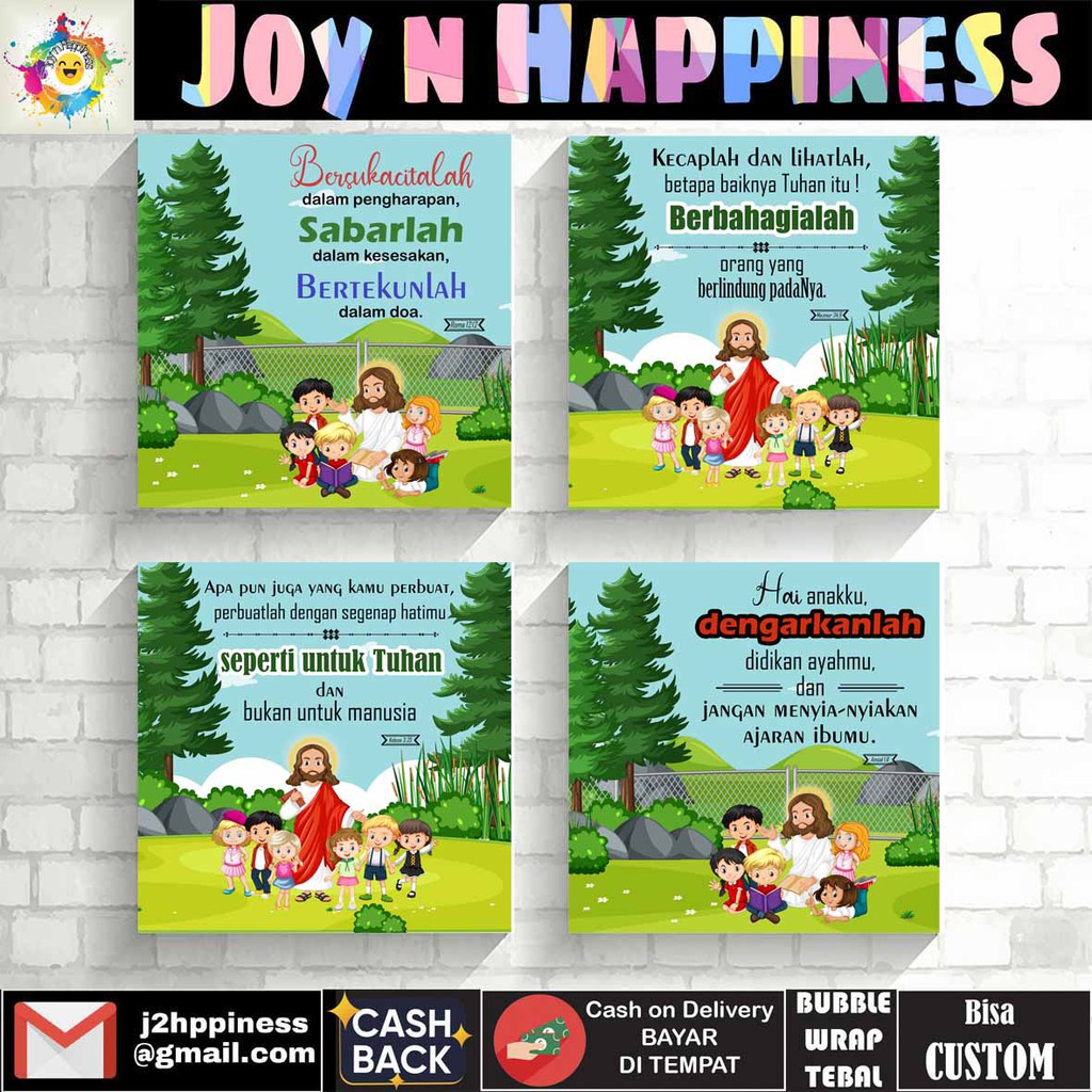 Hiasan Dinding Firman Tuhan Sabda Allah Ayat Alkitab Yesus Anak Anak