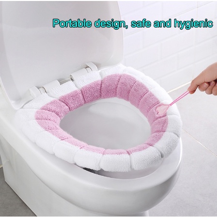 Tempat Alas Dudukan Kloset Toilet Hangat Tebal Bahan Lembut Universal