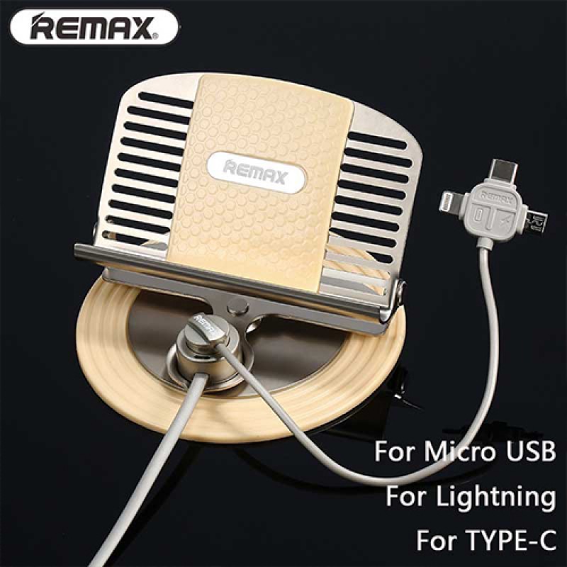 Original REMAX Letto Universal 2.1A 3 in 1 Magnetic Phone Stand Car Charging Holder