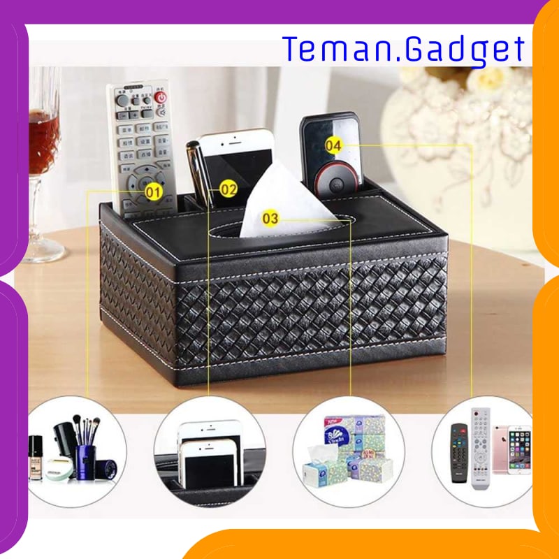TG-DG2020 ACRDDK KOTAK TISU KULIT MULTIFUNGSI TISSUE BOX ORGANIZER - 34014