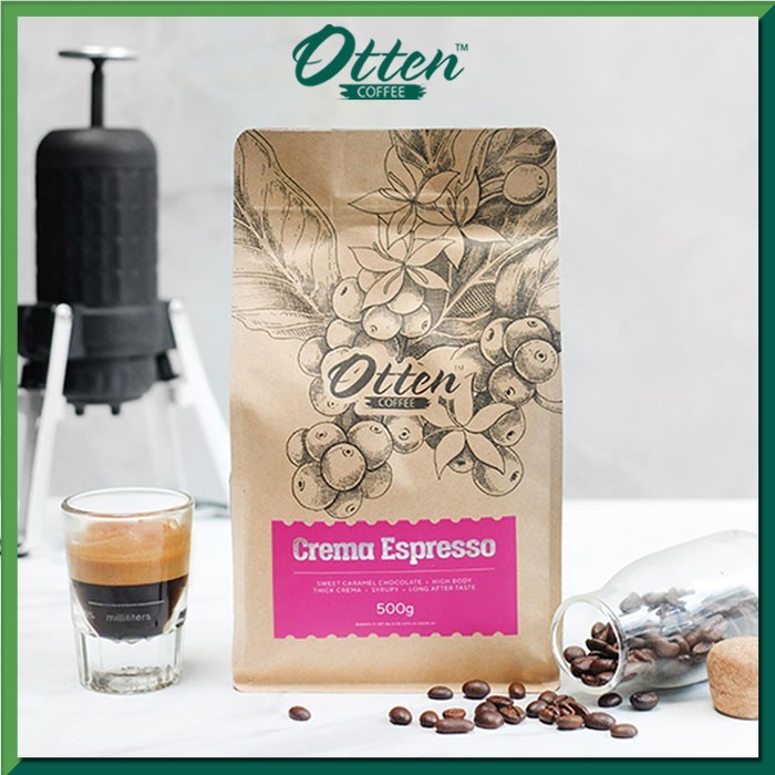 Otten Coffee Crema Espresso 500 gram - Kopi Espresso Blend Best Seller-0