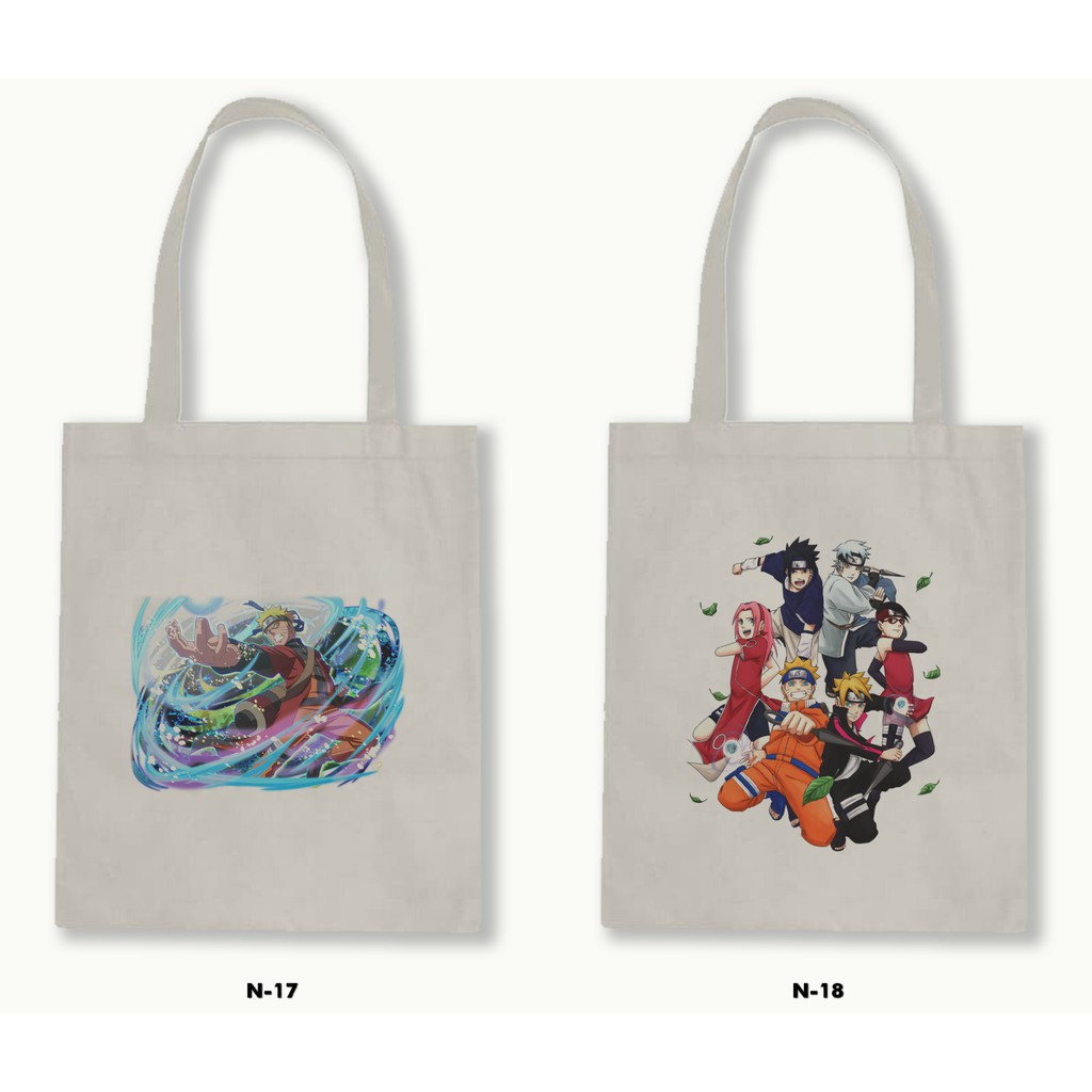 TOTE BAG BLACU  - NARUTO .01