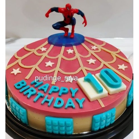 Puding ulang tahun  Spiderman Pekanbaru only