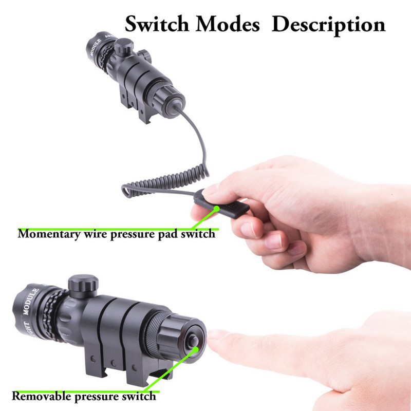 Grab Medan TaffLED Tactical Green Dot Laser + Baterai + Charger Gun Scope Mount JG-1