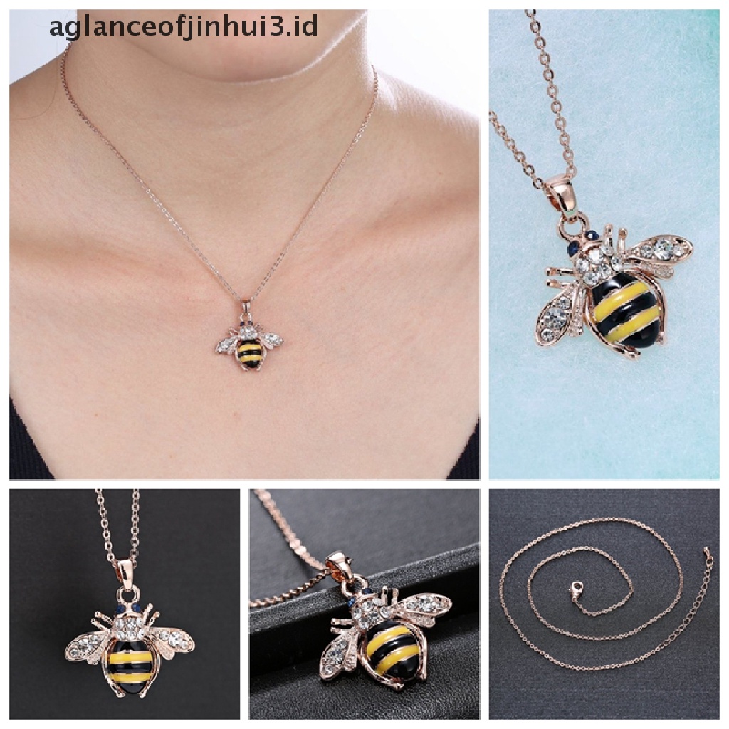 Liontin Kristal Bentuk Lebah Bumblebee