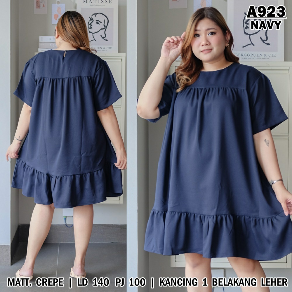 WSE390 - Dress BIG SIZE XXXL Fani Dress JUMBO UK 3XL LD 140 CM PJ 100 CM Dress Wanita Jumbo Dress Wanita Besar Tunik Wanita Jumbo PREMIUM QUALITY