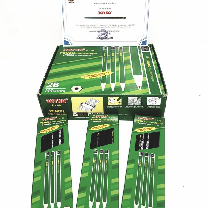 

Menakjubkan Harga Grosir(12Packs/144Pcs) Pensil 2B Joyko P-88 Untuk Komputer Promo