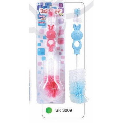 Lusty Bunny SK-3009 Bottle &amp; Nipple Brush - Sikat Botol Bayi