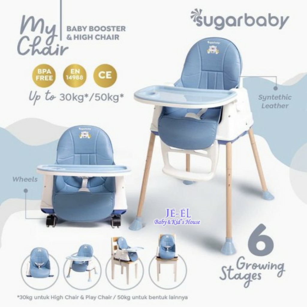 Sugar Baby My Chair Baby Booster Seat &amp; High Chair 6 in 1 / Booster Seat dan High Chair Bayi