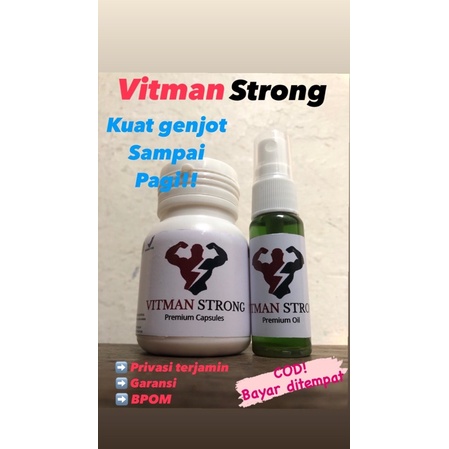 Vitman Strong BPOM Obat Kuat Perkasa Oles Tahan Lama Pria Ampuh Asli Original Privasi Aman (CAPSULE 