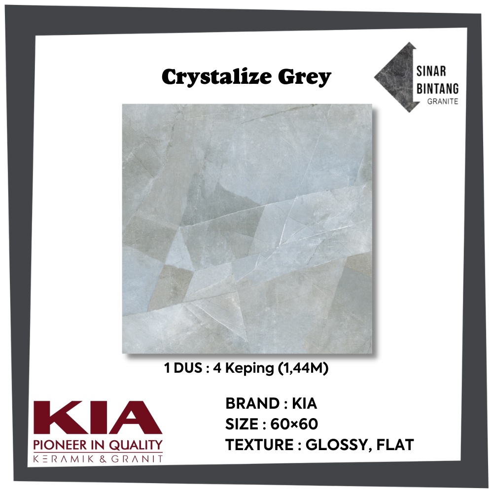 Granit 60X60 | Granit Lantai Crystalize Grey KIA