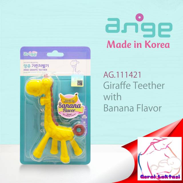 ANGE GIRAFFE TEETHER BANANA FLAVOR GIGITAN JERAPAH AROMA PISANG